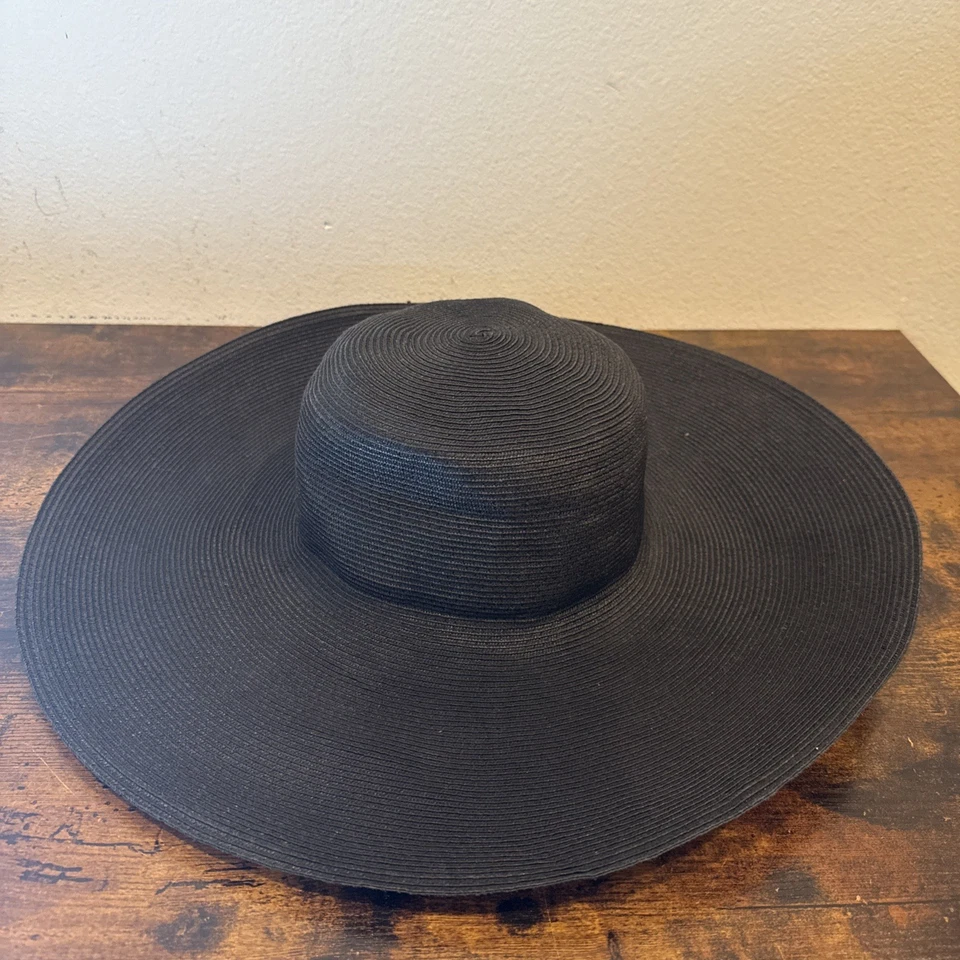 Eric Javits Squishee Black Sun Hat – Packable, 5.5" Brim, SPF 50, Rolled Brim - Image 1 of 4