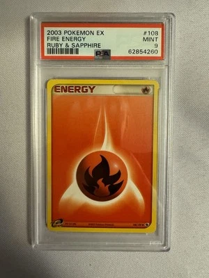 2003 Pokemon - Fire Energy - EX Ruby & Sapphire 108/109 - PSA 9 Mint! - Nintendo - Image 1 of 4