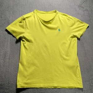Polo Ralph Lauren Men's T-Shirt Small Yellow Embroidered Logo Casual Tee - Picture 1 of 11