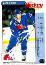 1992-93 Panini Stickers French #212 Mats Sundin