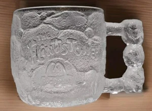 McDonald's Flintstones Rocky Road Mug - Vintage 1993 Collectible Glass Mug - Picture 1 of 5