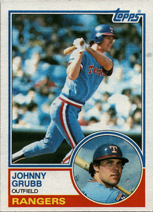 1983 Topps Johnny Grubb Rangers #724 Near Mint NM