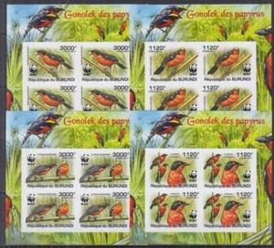 ST1323I4. Burundi - MNH - Aves - WWF - imperfecto - Imagen 1 de 1