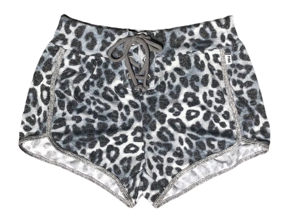 VICTORIAS SECRET ROSA ACOGEDOR CINTURA ALTA CORDONES SALÓN SHORTS LOGO XS S M L XL NUEVO CON ETIQUETAS Foto 1 de 1