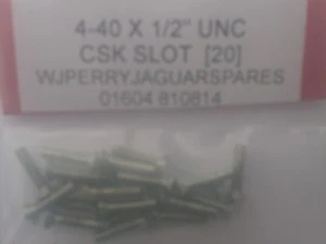4-40 X 1/2" UNC COUNTERSUNK SLOT SCREWS UCS511/4 x 20 - Picture 1 of 1