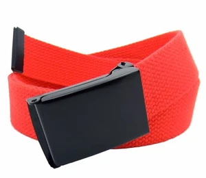 Build A Belt Kid's Black Flip Top 1.25" Wide Buckle with Canvas Web Belt - Picture 1 of 24