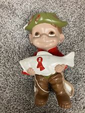 Vintage Atlantic Mold Ceramic 11" Fisherman Smiley First Place - Fast Shipping