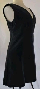 Handmade Thick Black Velvet Sweetheart Dress Sleeveless, Above Knee, Size XS Zip - Picture 1 of 13