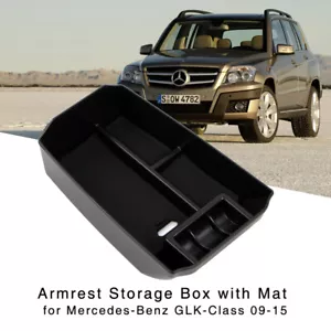 Armrest Storage Box for Mercedes Benz GLK Class 2009-2015 Central Console Tray - Foto 1 di 9