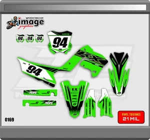 KX125 250 2004-2007 KIT DE GRÁFICOS POLISPORT RESTYLE SEMI PERSONALIZADO - Imagen 1 de 2
