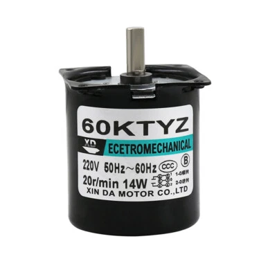 60KTYZ Permanent Magnet Synchronous Motor 14W 220VAC 2.5-110RPM Low Speed Motors - Bild 1 von 4
