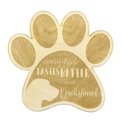 Teckel à poil dur sous-verre en contreplaqué Art-Dog Foto 1 de 4