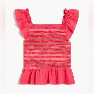 J.Crew Factory Crewcuts Girls' Smocked Ruffle Top Size L (10-11) - Picture 1 of 6