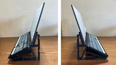 AV LAND Stand for Blackmagic ATEM Mini Extreme and LCD Monitor w Attachment Slots BLACK