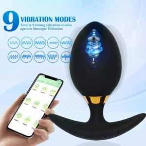 Anal Plug Vibrator Butt Plug Prostate Vibrating Massager APP Remote Sex Toy - Picture 1 of 18