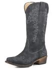 Roper Western Boots Women Snip Toe 13" Shaft Black 09-021-1566-2710 BL