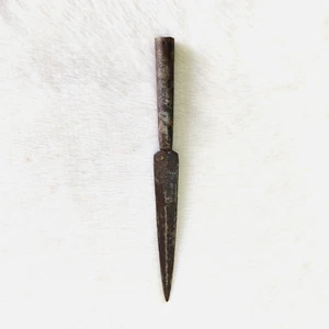19c Vintage Handcrafted Original Old Steel Spear Head Decorative Collectible SP5 - Picture 1 of 5