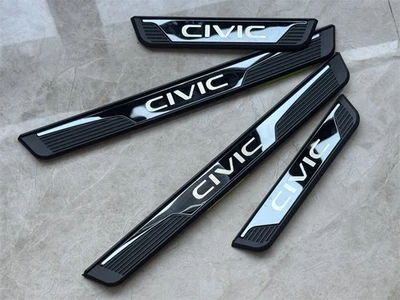 For Honda CIVIC Accessories Car Door Sill Protector Scuff Plate Trim Strip Black - Image 1 of 4