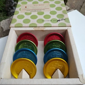 Vintage 1960s COCA COLA Anodized Aluminum Coasters Set Of 8 Original Box USA - Picture 1 of 13