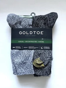 GoldToe Sport Men's 6 Pair Gray Crew Socks size 6-12.5 (shoe size) - Picture 1 of 5