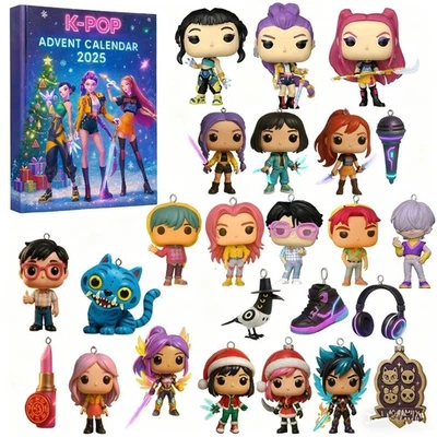 2025 Demon Hunter Advent Calendar Blind Box Christmas Tree Acrylic Pendant Gifts - Image 1 of 4