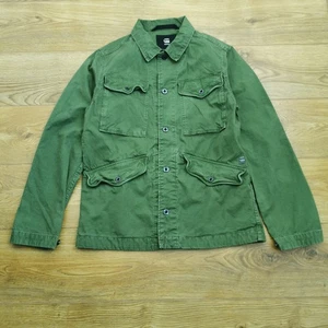 G Star Vodan Worker Overshirt Mens M Medium Khaki Green Army Military Utility - Picture 1 of 8