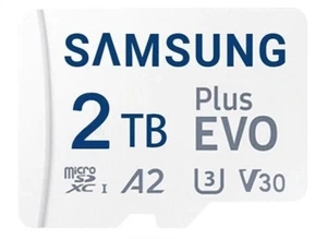 Samsung 2TB EVO Plus MicroSD MicroSDXC Class 10 UHS-I U3 130MB/s Memory Card - Picture 1 of 1