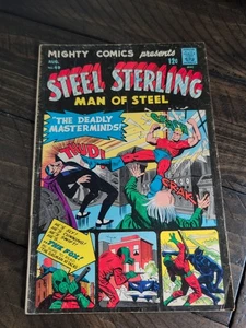 Mighty Comics Presents "STEEL STERLING MAN OF STEEL Aug. No 49 To Comic Book - Picture 1 of 11