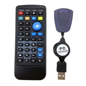 USB Receiver Laptop Wireless Media IR Remote Control Mouse Keyboard Controller - Picture 1 of 8