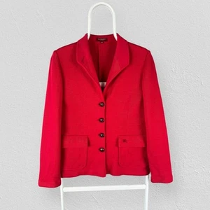Vintage Burberry London 'New Derwick' Red Blazer Jacket 100% Wool Size 40 UK 12 - Picture 1 of 7