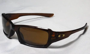 Vintage Oakley Fives Squared (4+1)2 03-442 Wrap Sunglasses Brown Lens USA 54-19 - Picture 1 of 11