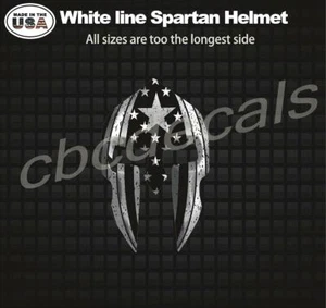Thin White Line Spartan Helmet Vinyl Decal Sticker - Bild 1 von 1