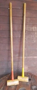 Antique R H AYRES LTD Croquet Mallets - Picture 1 of 6