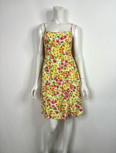 Moschino jeans abito floreale giallo 44 L