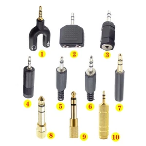 1x 3.5mm 6.5mm Male Audio Adapter to 3.5mm 2.5mm Female mono Stereo Connector - Picture 1 of 22