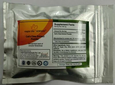 Extracto de uña de gato en polvo Uncaria tomentosa 3% alcaloides oxindol para artritis Foto 1 de 2