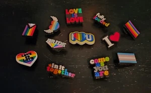 Lot Of 12 Pride Shoe Charms for Shoe Decoration Unbranded - Picture 1 of 3