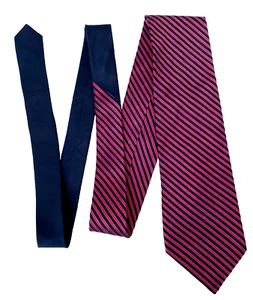 Tommy Hilfiger Striped Blue Silk USA Made Neck Tie Necktie 3.5" W 59"L Classic - Picture 1 of 4