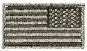 Rückseite USA USA Flagge Aufnäher Laub grün mit Hakenstütze - Bild 1 von 1