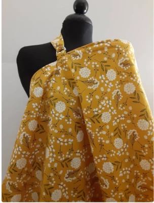 Funda de lactancia floral amarillo mostaza, funda de lactancia Foto 1 de 4
