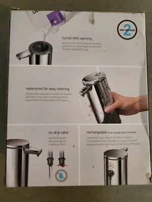 Dispensador automático de jabón sin contacto cocina baño acero inoxidable Simplehuman  Foto 1 de 4