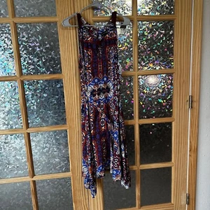 prendisole Ryan Wythe 22W Halter | Maxi abito boho geometrico buco della serratura - Foto 1 di 12