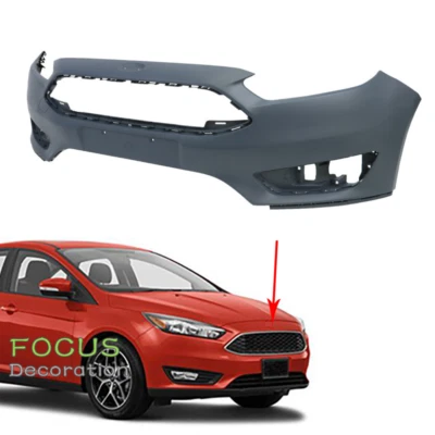 Primed Front Bumper Cover  For Ford Focus 2015 2016 2017 2018 S/SE/SEL 4Door - Image 1 of 4