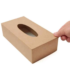 Set of 4 Unfinished Paper Mache 10" Long Kleenex Tissue Box Covers - Picture 1 of 2