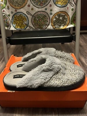 Mujer Nine West Acogedora Furia Zapatillas Gris Talla 11 $7 Foto 1 de 4