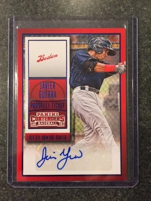 2015 Panini Contenders Autograph Blue Foil SP Javier Guerra - Image 1 of 2
