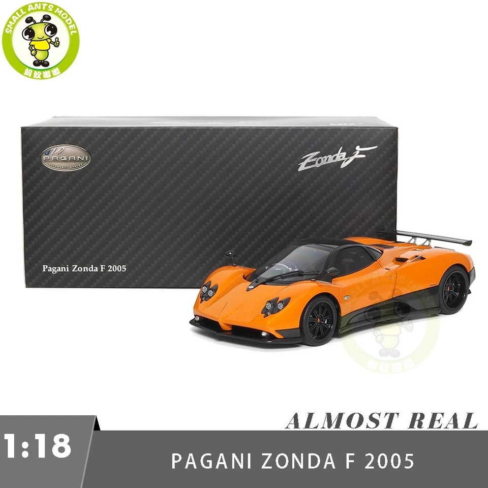 1/18 PAGANI ZONDA F 2005 Arancio St. Tropez 几乎真实压铸模型汽车礼物 — 第 1/4 张图片