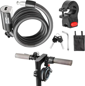 4 Feet Electric Scooter Lock with 2 Keys and Mounting Bracket - Picture 1 of 12