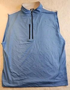 FootJoy Para hombres XL Azul Cuarto Cremallera Sin Mangas Golf Rompevientos Camisa Chaleco Chaqueta - Imagen 1 de 11