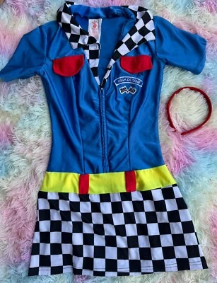 Race Car Driver Costume Adult Sexy Speed Racer Halloween Fancy Dress Size XS  - Image 1 of 4